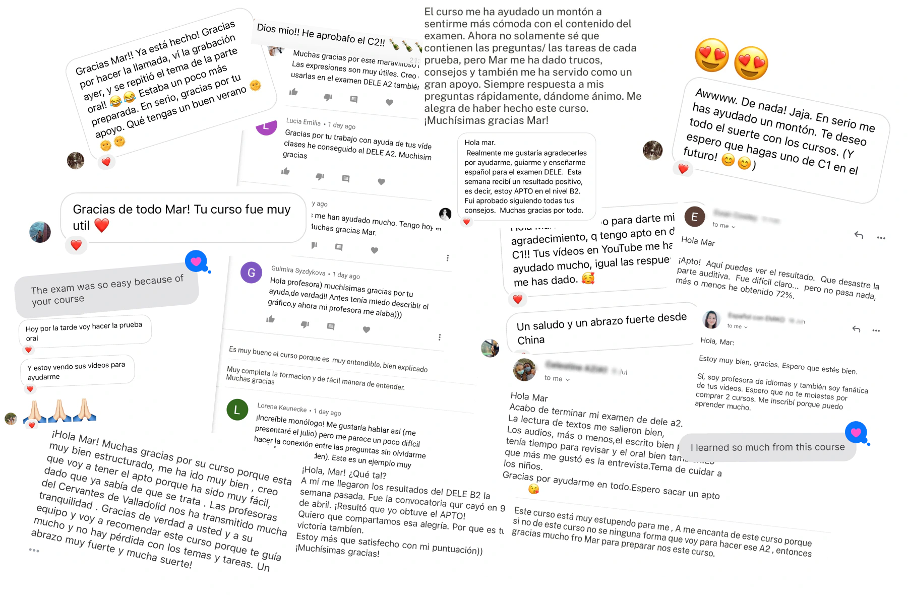 Avaliações de alunos